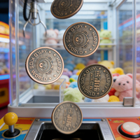 Jetons de jeu espagnols anti-contrefaçon, pièces de monnaie antiques couleur cuivre pour jeux d'arcade en intérieur