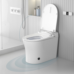 Toilette Intelligente Moderne <span class=keywords><strong>pour</strong></span> Hôtel, Cuvette de <span class=keywords><strong>WC</strong></span> Automatique en Céramique Allongée, Toilette Intelligente à Jet d'Eau - Product Image 3