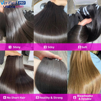 Vendeur de cheveux vierges indiens bruts bon marché 10A Faisceaux de tissage de cheveux humains à cuticule alignée brésiliens chinois Raides Extension de cheveux humains