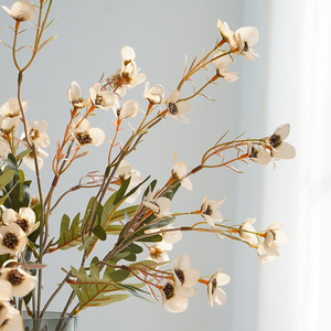 Yetrilam Artificial Plum Blossom Flowers Autumn Orange Silk High Simulation Home Decoration Wedding Props - Product Image 4