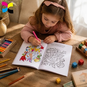 ตัวอย่างฟรี ขายส่ง สมุดระบายสีเด็ก พิมพ์ลายการ์ตูนเพื่อการศึกษาตามสั่ง - Product Image 1