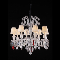 Lustre en cristal moderne et luxueux VH en gros, sur mesure, réglable en hauteur, à fixation au plafond, pour décoration de mariage
