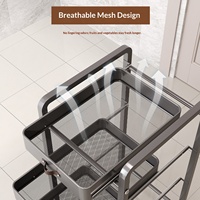 Chariot de rangement multi-niveaux à espaces étroits, sur pieds, pour cuisine, idéal pour organiser légumes, fruits et collations - Vente en gros usine