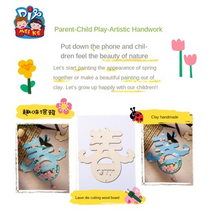 Outdoor Spring DIY Creative Wooden Pendant Kindergarten Dress Art Props Handmade Holiday Supplies Material Bag - Product Image 2