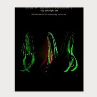 Leurre en silicone phosphorescent à queue de pagaie, style Ise, équipé de doubles hameçons dorés et de fils scintillants, pour la pêche au maquereau en eau salée