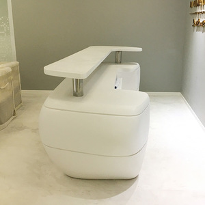 Mostrador de Recepción en Forma de L de Fibra de Vidrio, Diseño Minimalista, Muebles Duraderos para Hospitales, Oficinas Comerciales - Product Image 5