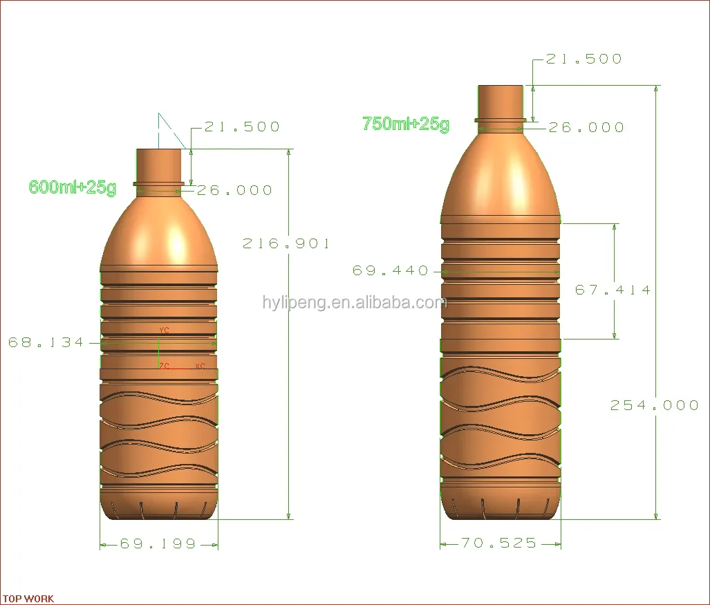 カスタマイズされた設計された2キャビティペットボトル半自動プラスチックウォーターボトルモールドブローモールド