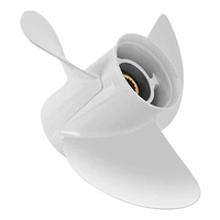 15HP RH 9x9 | 48-828156A12 Bateau Moteur En Aluminium Hélice 13-1/4x17-K pour Yamaha 60HP