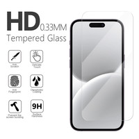 9H 3D 2.5D 0.33MM Protecteur d'écran en verre trempé transparent anti-rayures pour iPhone 16 15 14 13 12 11 XS SE 3