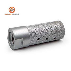 OEM 1 "* 2" 25*50mm 5/8 "-11 M14mm meule diamantée brasée sous vide roue de tambour de polissage <span class=keywords><strong>pour</strong></span> granit, <span class=keywords><strong>marbre</strong></span>, béton et <span class=keywords><strong>pierre</strong></span> - Product Image 1