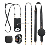 Étui de téléphone avec sangle, étui de téléphone à bandoulière avec porte-cartes magnétique pour iPhone 17 18 Pro Max Duo Cover