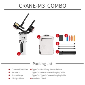 Zhiyun <span class=keywords><strong>crane</strong></span> <span class=keywords><strong>m3</strong></span> — stabilisateur universel combiné, adapté aux smartphones ou pour sac à dos, appareil photo - Product Image 2