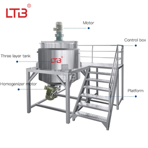 Cuve de mélange chauffante et agitante haute vitesse 500L 1000L 2000L pour cire capillaire, eau nettoyante, lavage de sols et <span class=keywords><strong>lave</strong></span>-<span class=keywords><strong>vaisselle</strong></span> - Product Image 1