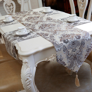 Mantel Individual <span class=keywords><strong>de</strong></span> estilo europeo <span class=keywords><strong>de</strong></span> alta calidad, tapete con flores, Jacquard, <span class=keywords><strong>plateado</strong></span>, para <span class=keywords><strong>mesa</strong></span> <span class=keywords><strong>de</strong></span> comedor - Product Image 2