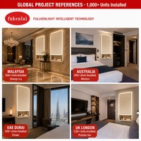 Fullkenlight Armoire de toilette murale extra haute avec miroir rétroéclairé par LED et étagère inférieure
