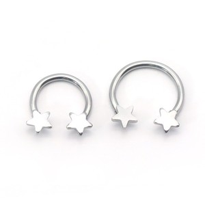 Anneau de nez en forme de fer à cheval en acier inoxydable, bijoux de piercing unisexe, cadeau pour ornement de septum, DQ00076 - Product Image 3