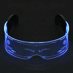 Occhiali da sole luminosi luminosi Cyberpunk forniture per feste alla moda per la laurea di Halloween occhiali luminosi creativi - Product Image 5