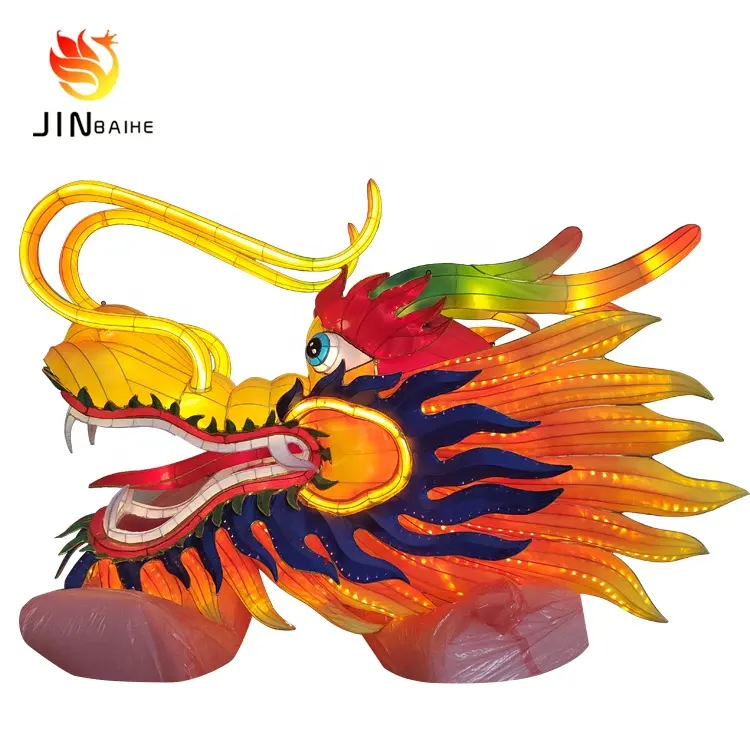 Large Animal shapes 3D Art Exhibition lantern Luminous Decorative sculpture For Commercial Street