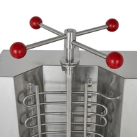 Machine professionnelle à shawarma et kebab commercial, 4 brûleurs, grill rotatif automatique, certifiée CE, électrique, facile à nettoyer