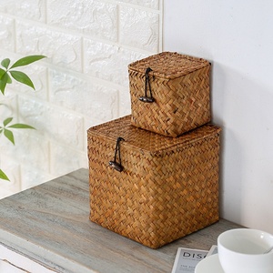 Tre Tự Nhiên Hộp Lưu Trữ Hiện Đại Mini Đám Cưới Giỏ Quà Tặng Hộ Gia Đình Dệt Tay Hamper 100% Handmade Giỏ Đẹp Cho Quà Tặng - Product Image 5