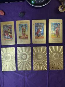 メーカー格安12*7CMゴールドフォイルタロットデッキ78個カラー印刷PVCプレイングボードゲームオラクルカードガイドブック付き - Product Image 3