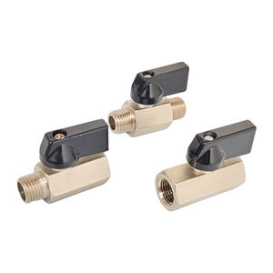 High Quality Brass Mini 1/8 1/4 1/2 3/4 <b>Ball</b> <b>Valve</b> Internal and External Threads Water Miniature Manual Operation <b>Ball</b> <b>Valves</b> - Product Image 3