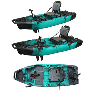 Kayak de pêche monoplace modulaire à hélice, double pédales, PE VK-45 RANDO, kayak à pédales de pêche, kayak à vendre, usine chinoise, kayak PLA - Product Image 1