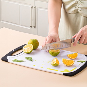 Wholesale 3-Pack Gray Chopping Board Reversible Non Slip Handles <b>Plastic</b> Board Large Cutting Board Set for Kitchen Knife - Product Image 6