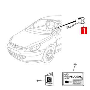 NUOVO OE 6160C0 9664486680 Antenna Transponder STARTSCHALTER per Peugeot 207cc 307cc 307sw 308cc 308sw 407 RCZ <span class=keywords><strong>Citroen</strong></span> C5 C6 <span class=keywords><strong>C8</strong></span> - Product Image 6