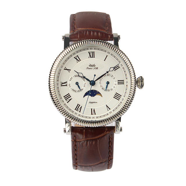 Japan Miyota 6P20 Movement Sapphire Glass Custom Logo Luxury Moon Phase Quartz Mechanical Wrist Watch Automatic Mens
