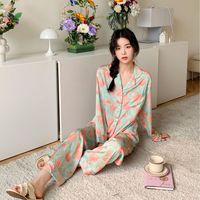 Pakaian Tidur Wanita Piyama De Mujer Damen Pyjama Set Daster Sutra untuk Wanita