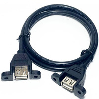 Kabel Micro-USB a Female ke Female untuk Pemasangan Panel untuk Pengisian Daya Komputer