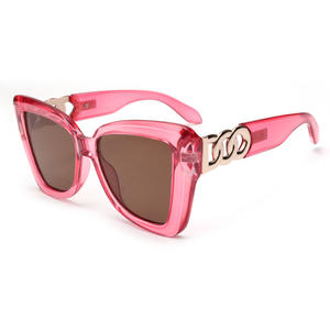 Marché de gros mode femmes lunettes de soleil <span class=keywords><strong>yeux</strong></span> de chat lunettes de soleil personnalisées verres polarisés carré PC cadre noir rose vert jaune - Product Image 3