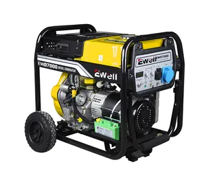 Ewell raffreddato ad acqua a telaio aperto tipo generatore diesel silenzioso 5kw generatore diesel 6kw