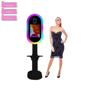 Hình bầu dục 12.9 iPad Photo Booth vỏ máy DSLR Photo Booth iPad đứng kiosk với màn hình <span class=keywords><strong>LCD</strong></span> iPad Pro DSLR Photo Booth - Product Image 3