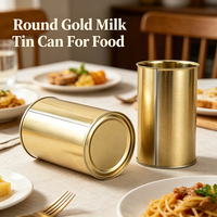 Boîtes métalliques mates pour boissons 83*113mm, qualité alimentaire, rondes, vides, avec couvercle facile à ouvrir, personnalisables