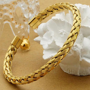 18k सोने की प्लेटेड व्यक्तिगत गहने से पुरुषों की फैशन चूड़ियां - Product Image 3