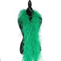 Boa de plumes d'autruche vertes 3ply en gros pour bricolage Costume Dance Party Home Decor Halloween Clothing Dance Dress Accecssory