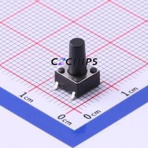UK-B0228-G10-160 Tactile Switch SMD-4P,6x6mm Switch Single Pole Single Throw Round Button 1.6N Vertical Mount - Product Image 1