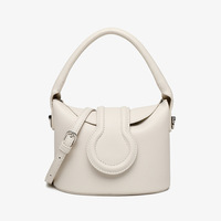 Sac à main bandoulière en cuir véritable Molk, nouveau style 2023, avec logo en relief, taille personnalisable 19x11x14cm pour femmes
