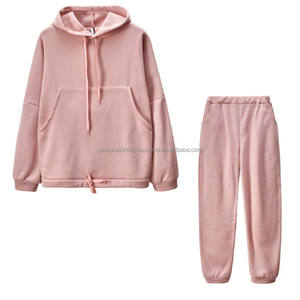 Femmes 2 pièces doublé polaire sport survêtement épais course survêtement pantalons de survêtement à capuche filles sweats ensembles - Product Image 2
