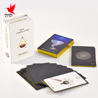 Vente en gros de papier de haute qualité bords dorés logo personnalisé carte de tarot divinatoire français cartes de tarot avec livre variété en vrac
