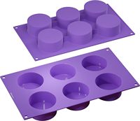 Moules de cuisson cylindriques sans BPA et antiadhésifs Moule à disque rond profond en silicone pour tartes Mini gâteaux