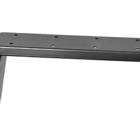 Piétement de table en métal noir avec trous de fixation, revêtement par pulvérisation pour cadres de table