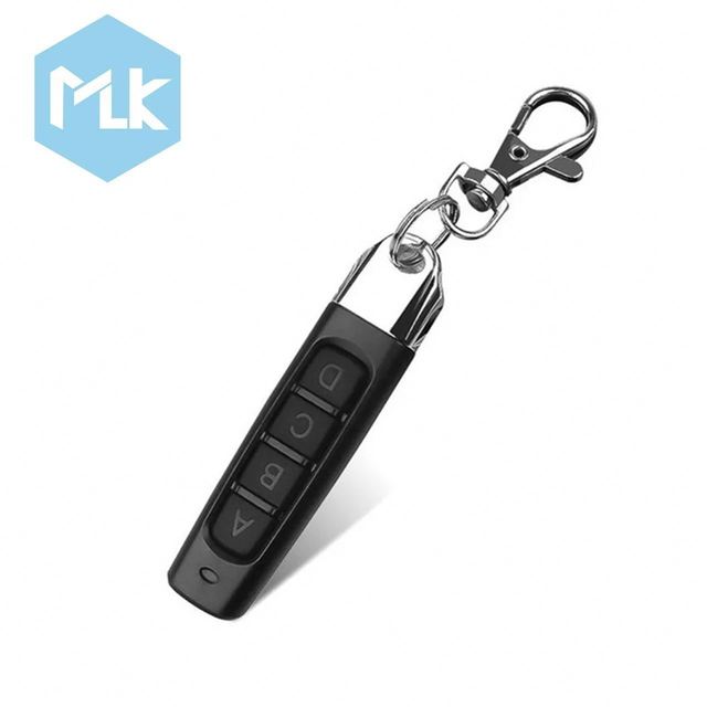 MLK Universal RF 4 Button Learning Code 433 MHz Remote Control Wireless Remote Controls for Garage/car/shutter Doors