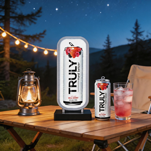 Exhibidor Acrílico LED Vertical de Mesa con Logotipo Personalizado, Soporte Transparente para Letreros Publicitarios para Promoción de Bebidas en Bares - Product Image 1