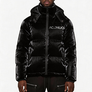 Abrigo acolchado de alta calidad abajo logotipo personalizado diseñador invierno burbuja personalizado hombres brillante chaqueta acolchada hombres - Product Image 3