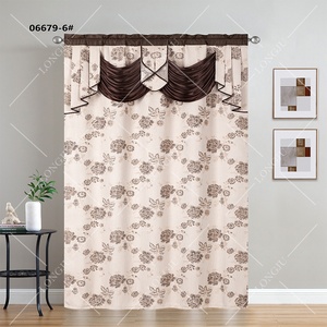 <span class=keywords><strong>Cortinas</strong></span> de Jacquard Floral de lujo, <span class=keywords><strong>cortinas</strong></span> decorativas para el hogar, <span class=keywords><strong>cortinas</strong></span> opacas con cenefas, <span class=keywords><strong>cortinas</strong></span> de bolsillo con varilla económicas al por mayor - Product Image 2
