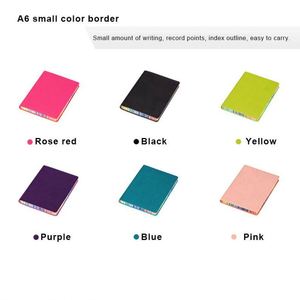 Creative Color Rainbow Edge Soft Paper <b>Diary</b> Book Waterproof Pu Leather Wholesale A6 Planner <b>Notebook</b> - Product Image 5