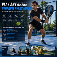 Raquette de padel professionnelle en fibre de carbone 16k, surface rugueuse, noyau EVA, raquette de padel de tournoi, vente en gros, logo personnalisé, prix d'usine